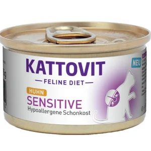 Sparpaket 24 x 85 g Kattovit Feline Diet Sensitive Huhn Katzen Nassfutter Beliebt